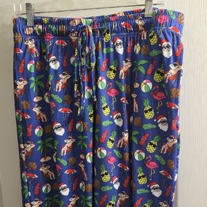 Tropical Print Women's Lounge Pants Size L
